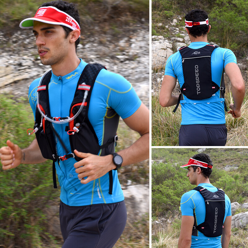 Inoxto Trail Running-Ultralichte 5L Rugzak, Running Hydratatie Vest, Marathon, fiets 1.5L 2L Water Bag