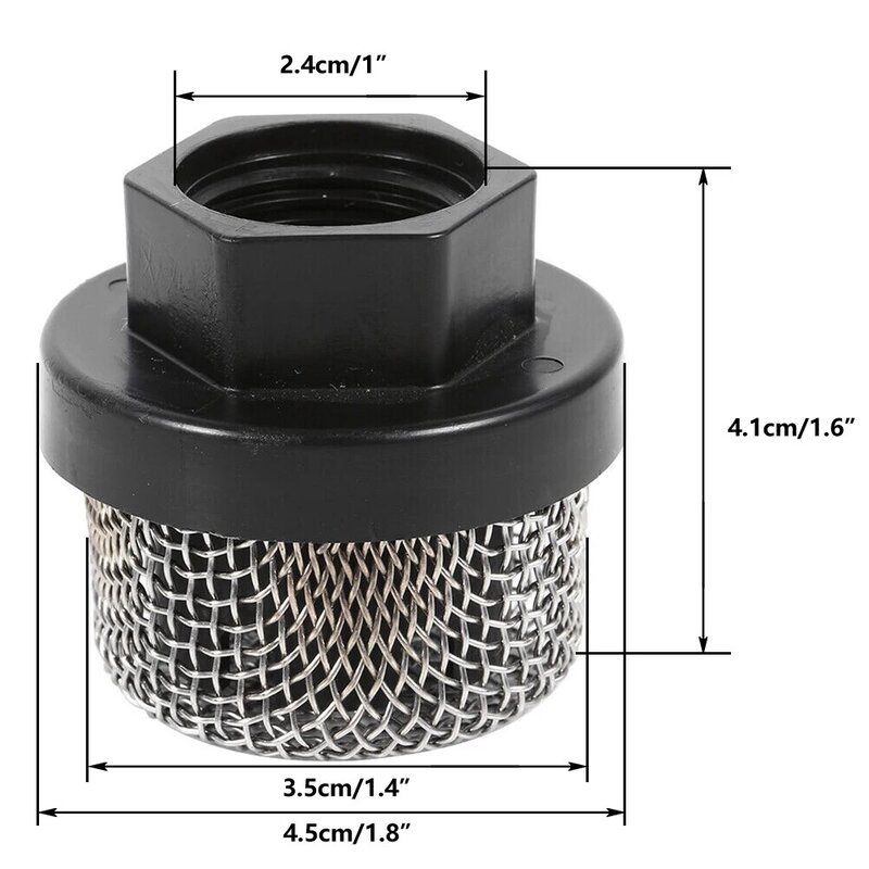 Metal tubo de sucção mangueira para pulverizador, entrada, filtro de malha, G3, 4 Thread, 1Pc, 390, 395, 490, 495