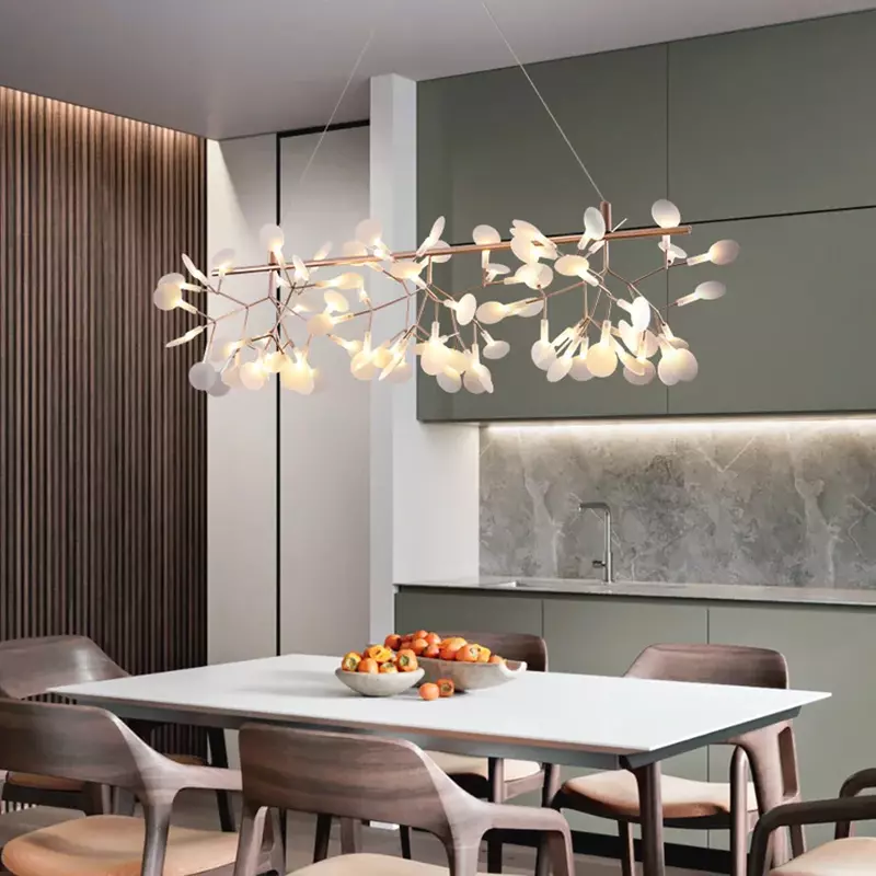 Lucciola lampadari a LED elegante Designer ramo di un albero illuminazione a sospensione sala da pranzo cucina isola lampadario a soffitto lampada