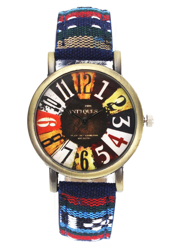 Reloj con correa de lona para hombre y mujer, cronógrafo de pulsera deportivo con diseño de película Vogue, tendencia, 18mm