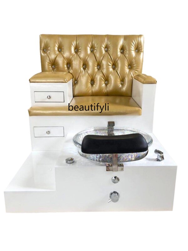 Nail Manicure Pedicure Care Couch Special Chair with Vibration Foot Massage Chair Pedicure