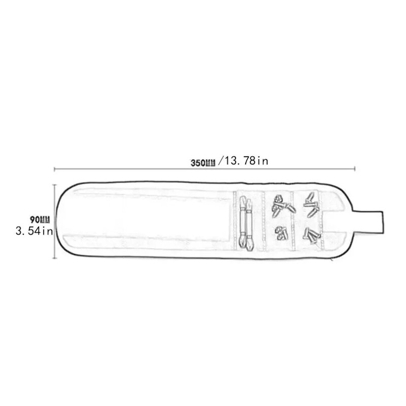 Magnetic Wristband Portable Adjustable Tool Bag Electrician Wrist Tool Belt Screws Nails Drill Bits Bracelet For Repair Tool
