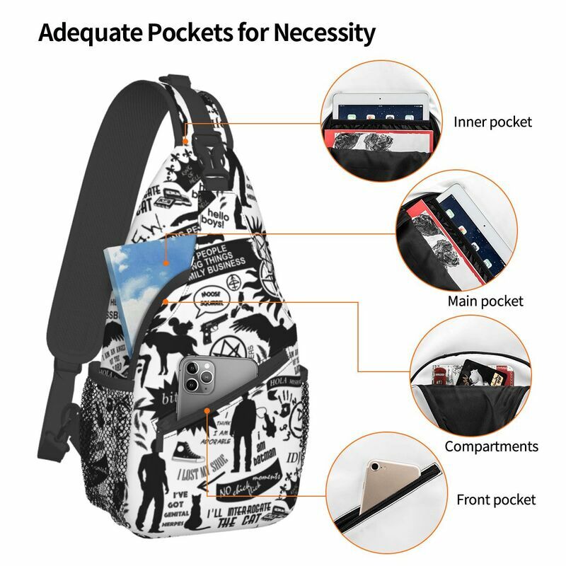TV-Show übernat ürliche Dinge Schlinge Brusttasche benutzer definierte Schulter Cross body Rucksack für Männer Reisen Wandern Tages rucksack