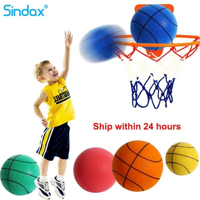 Diâmetro 24/22/18cm Silencioso Alta Densidade Espuma Esportes Bola Indoor Mudo Basquete Soft Elastic Ball Crianças Sports Toy Jogos