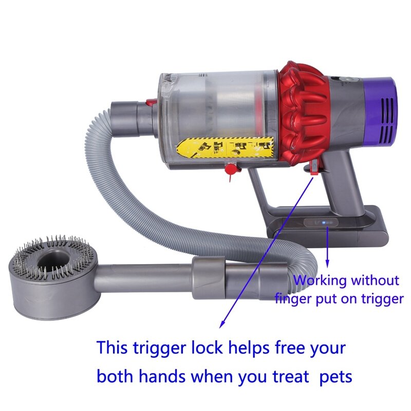 Trigger Lock Bottom For Dyson V6 V7 V8 V10 V11 Vacuum Cleaner, Power Button Lock Accessories,Free Your Finger