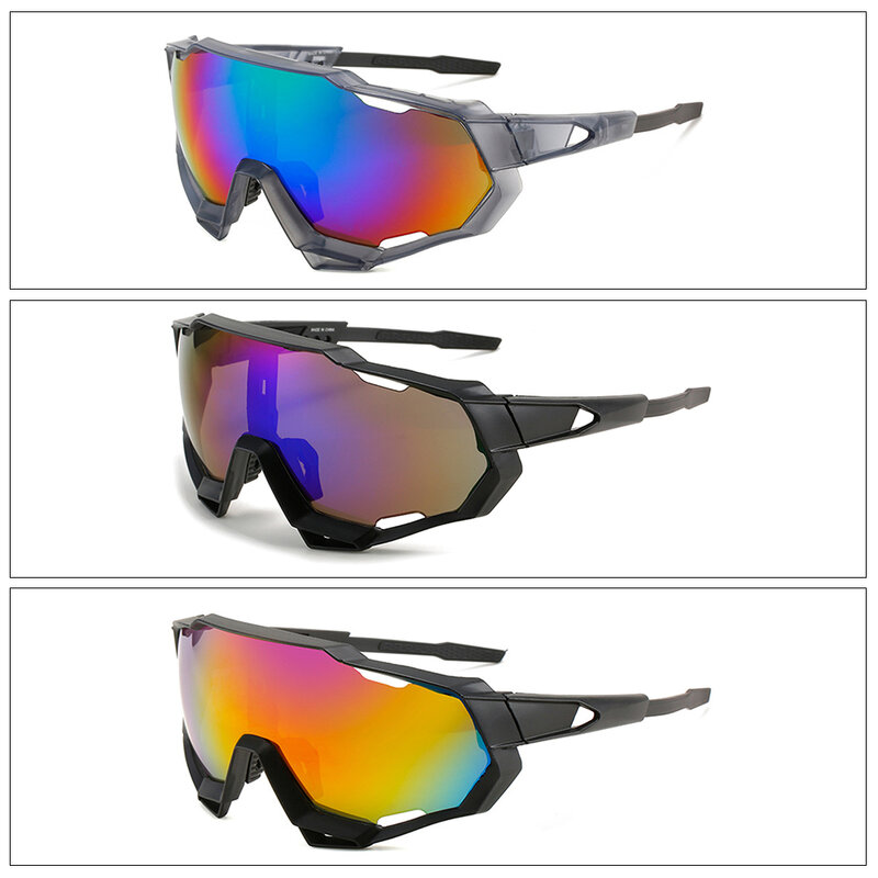 Gafas de sol de ciclismo para hombre y mujer, lentes polarizadas a prueba de viento, protección UV, deportes al aire libre