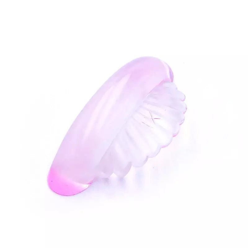 Bantalan silikon bulu mata bentuk cangkang merah muda 5 pasang, untuk mencangkok bulu mata palsu ekstensi bulu mata, alat pengeriting permanen pengangkat bulu mata