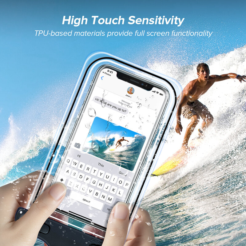 Bolsas de natación impermeables para teléfono móvil, funda a prueba de agua para iPhone 12 Pro Xs Max XR X 8 7 Galaxy S10