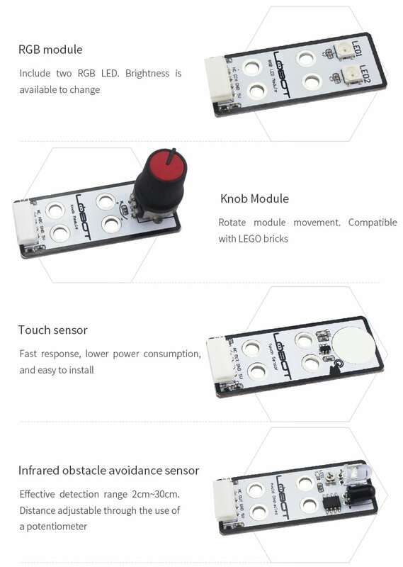 1 Pcs Knopf Modul/Rgb Modul/Touch Sensor/Infrarot Hindernis Vermeidung Hiwonder Roboter Sensor Kompatibel mit Arduino