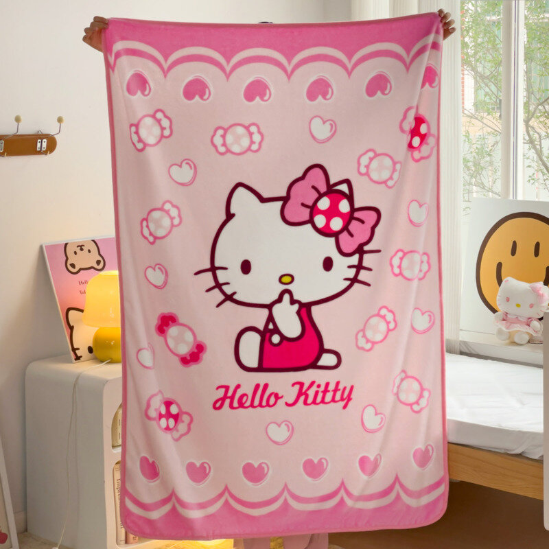 بطانية أريكة Hello Kitty Sanrio ، غطاء نوم ، ناعم ، خفيف الوزن ، فانيل للقيلولة المريحة ، الراحة في بيئات التيار المتردد ، Kawaii ، 39x55in
