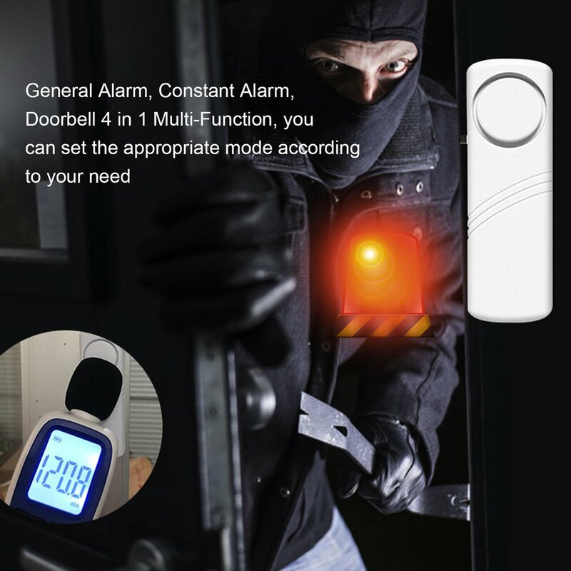 Prosty Alarm antywłamaniowy do drzwi i okien Multifuntion bezprzewodowy Alarm bezpieczeństwa wyzwalany magnetycznie dzwonek do drzwi dla bezpieczeństwo w domu