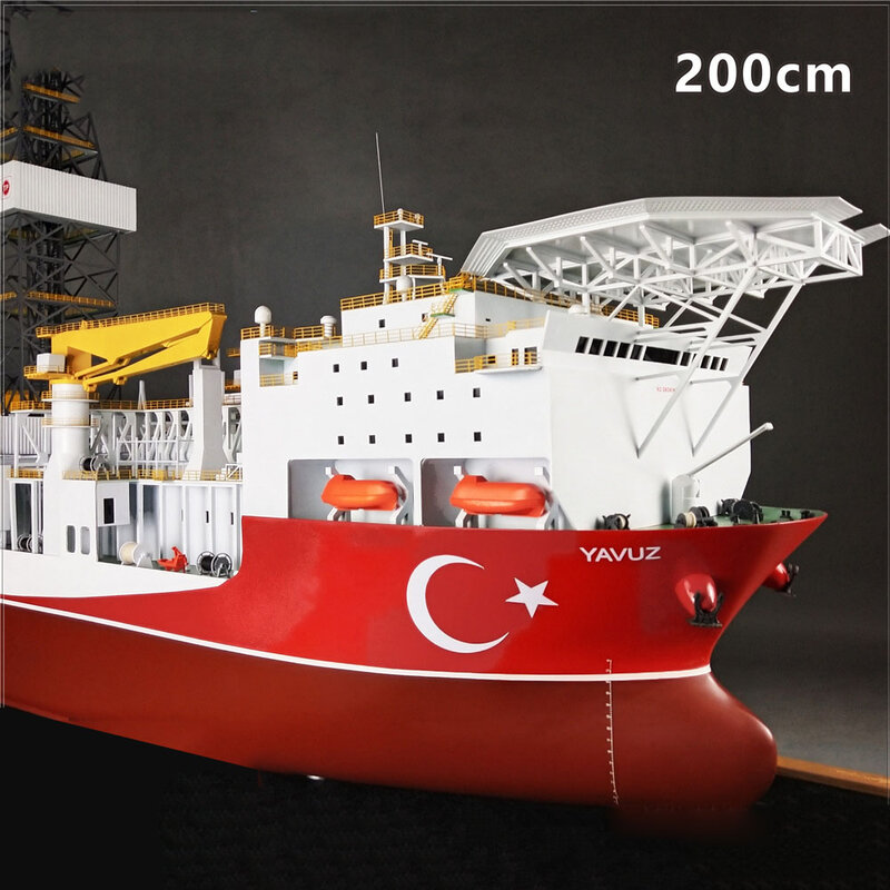 200cm Drilling Ship Modelo Ocean-going Cross-ocean Drilling Ship Trabalho Dom Ornamentos