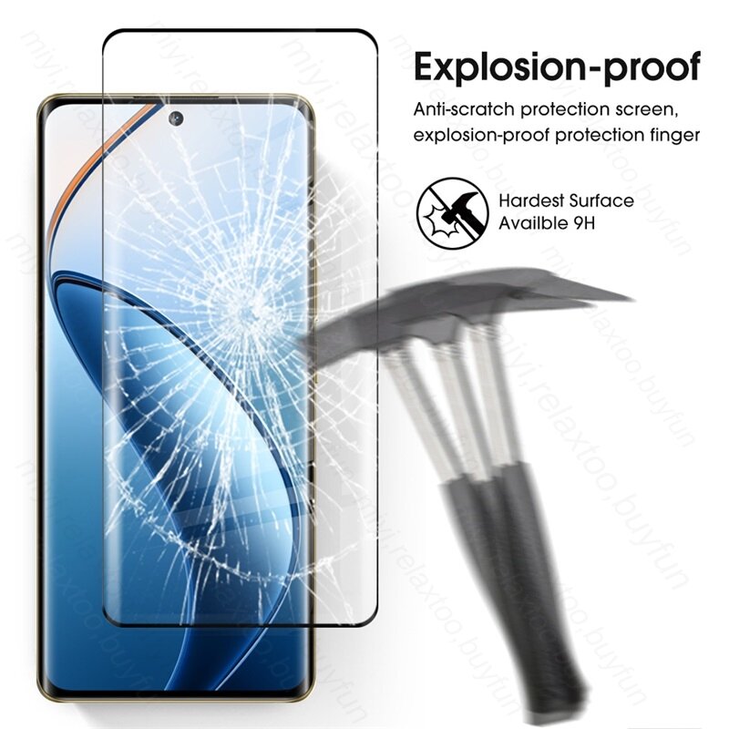Realme12pro+ 5G Glass 4In1 Protective Glass For Realme 12 Pro+ 5G Camera Lens Screen Protector On Realmi 12 Pro Plus ProPlus 5G