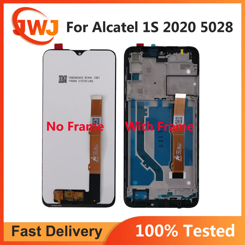 Voor Alcatel 1S 2020 5028 5028y 5028a 5028d Lcd-Scherm + Touchscreen Digitizer Voor Alcatel 1S 2020 Lcd Met Frame Reparatie Onderdelen