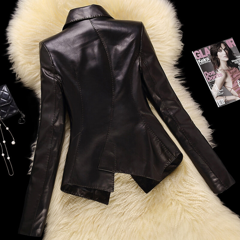 Женская куртка из натуральной кожи, осень 100%, пальто из овчины, женский корейский костюм, Весенняя мода 2023, короткая женская куртка FCY1893