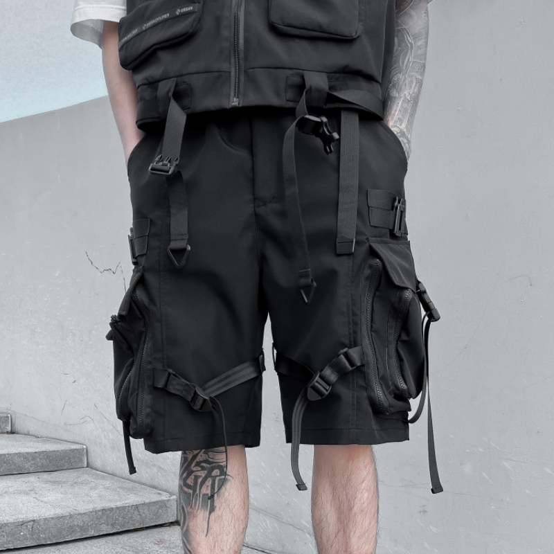 Mode Cargo Shorts Männer Seiten tasche knielange kurze Hosen Männer im Freien High Street Männer Jogger Shorts neue Streetwear