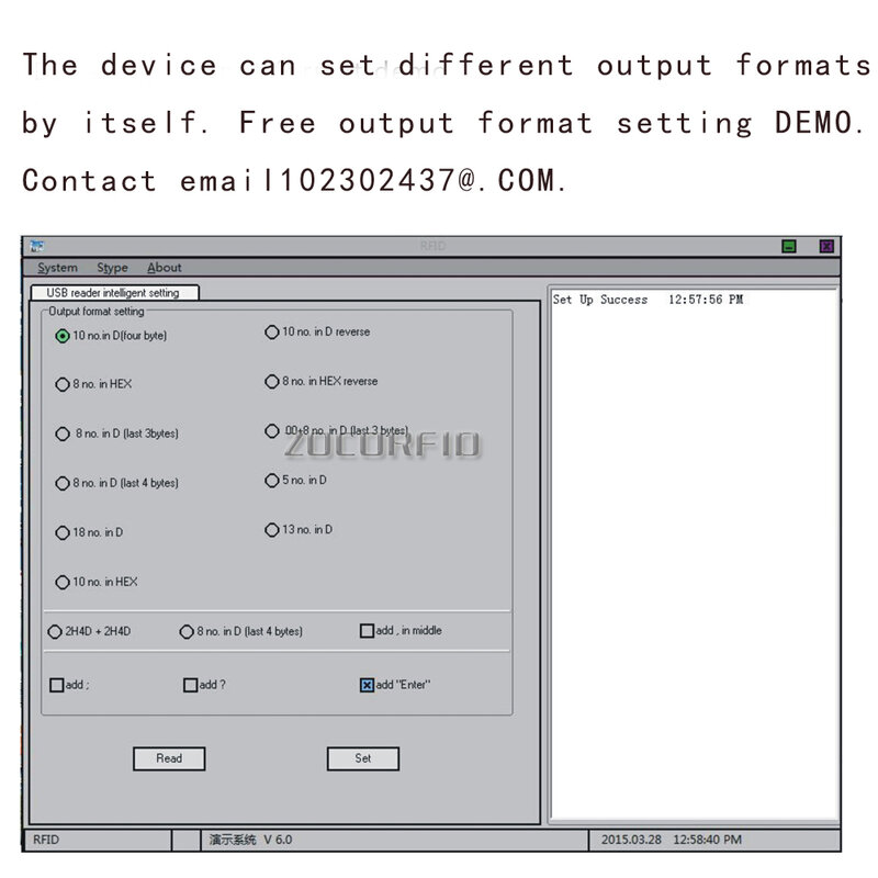 15 rodzajów formatu czytnik RFID 125KHZ EM4100 USB na inteligentny czytnik dowodów osobistych unikaj napędu 125KHZ System kontroli dostępu do drzwi zbliżeniowych
