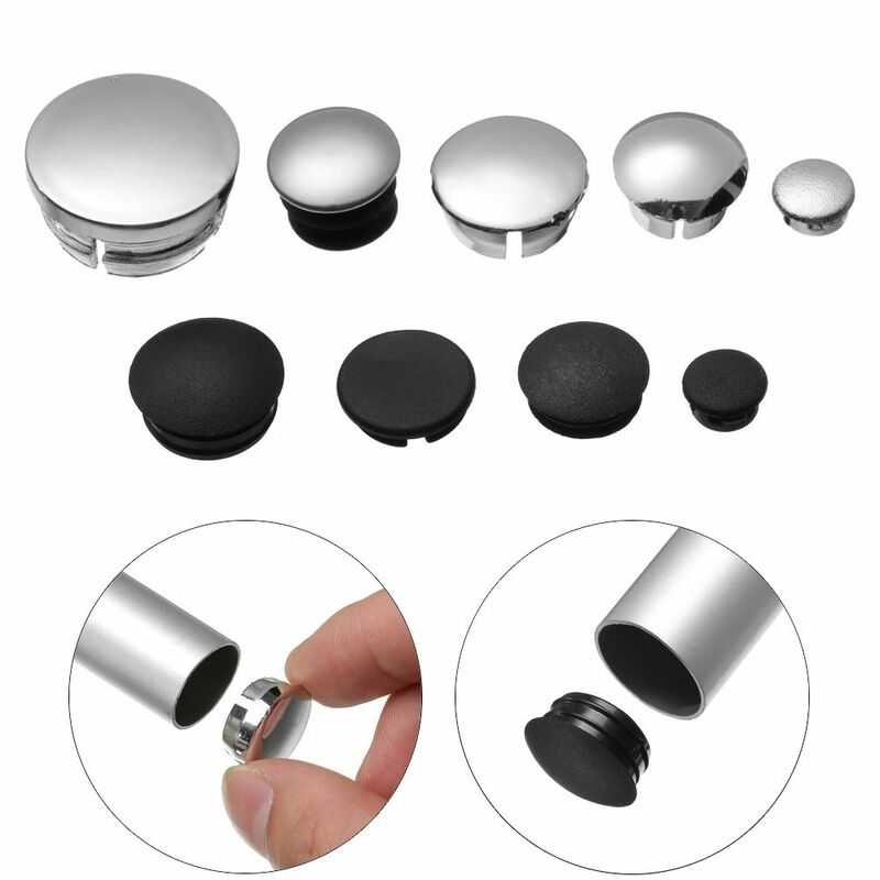 10Pcs New Furniture Accessories End Caps Stainless Steel Furniture Leg Plug Plugging Cover Round Pipe Tube Blanking End Cap Bung