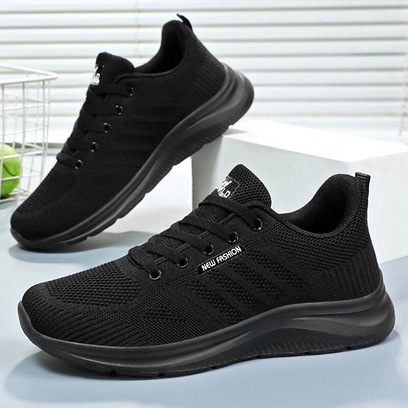 2024 Spring New Running Men's Shoes Single Shoe Korean Edition Soft Sole Breathable and Anti slip Sports Shoes
