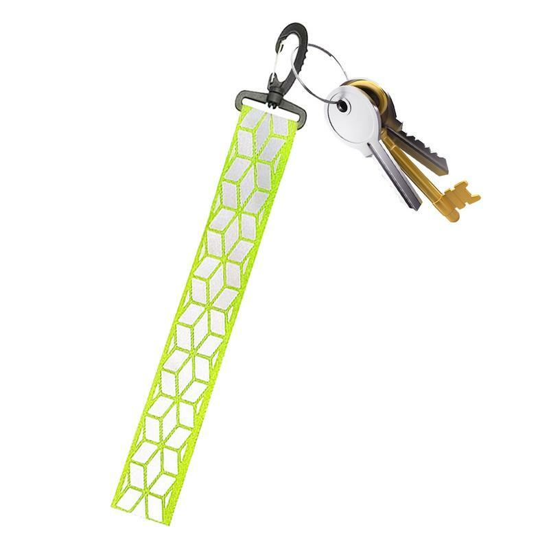 Tali reflektif untuk ransel keselamatan pakaian reflektif liontin gantungan kunci ringan dan alat luar ruangan portabel untuk lari