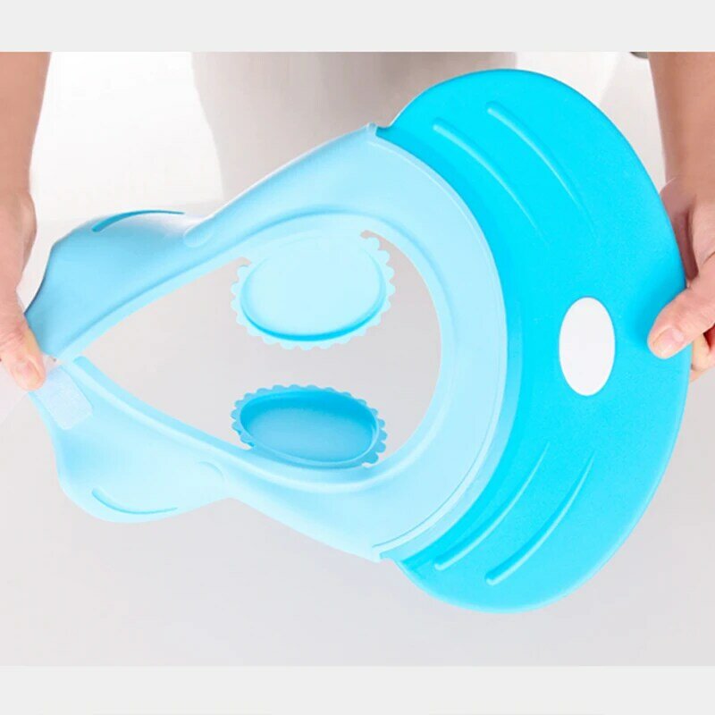 Gorro de silicona ajustable para Baby Shower, visera de baño para niños, protección de ojos, orejas, Escudo de lavado de pelo para niños, gorro impermeable