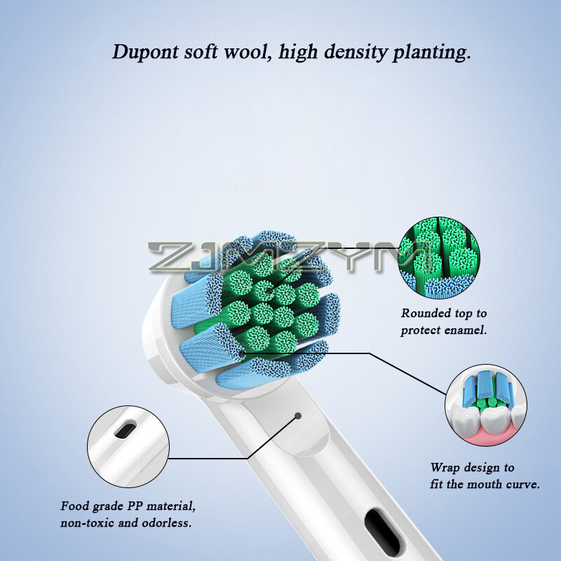 Escova de Dentes Elétrica Rotativa Recarregável, 360 °, Sem Fio, Sensoriamento, Inteligente, Impermeável