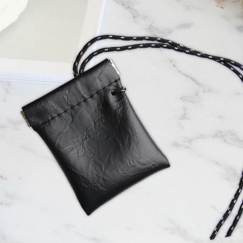 5xhanging Шейная сумка, сумка для ключей, маленький кошелек, сумка для хранения для мужчин и женщин, сумочка для наушников Black