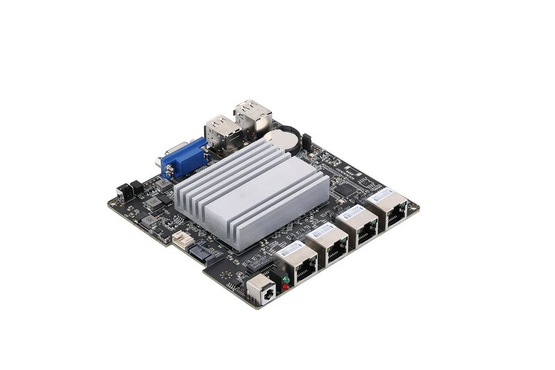 Qotom-Placa-mãe industrial Quad Core, Mini ITX Motherboard, 4 portas Ethernet, J1900, x86, frete grátis