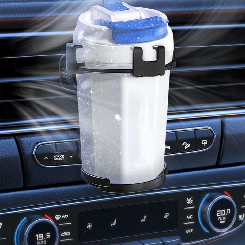 車の空気出口飲料カップホルダー、2 in 1折りたたみ式、360度回転、多機能カーカップ