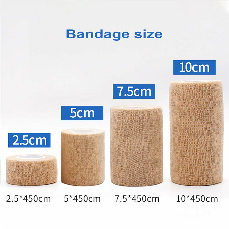 1Roll 2.5/5/10cm Self Adhesive Elastic Bandage Sports Tattoo Kit Cohesive Tape Wrap Elastoplast for Injury Finger Wrist Ankle