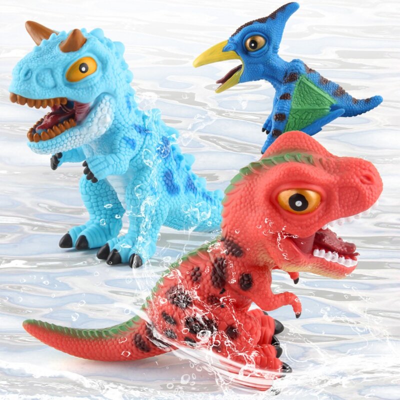 Juguete de dinosaurio de goma suave, juguete de Educación Temprana, tiranosaurio de dibujos animados