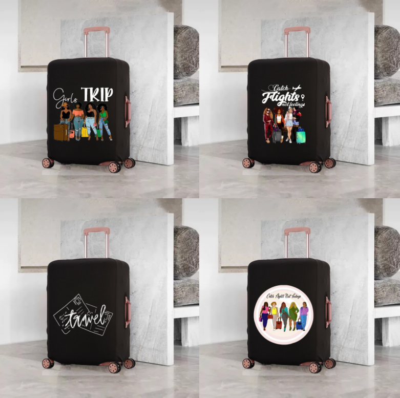 Толстый защитный чехол для багажа с милыми персонажами, съемный чехол для багажа от 18 до 28 дюймов, аксессуары для путешествий