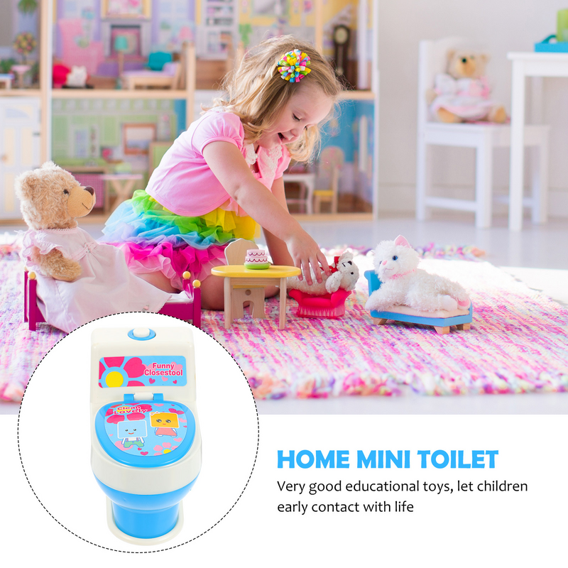 Simulierte Toilette am nächsten Spielzeug für Kinderspiel haus Kinder Kinderspiel zeug pädagogische Kinder Geschenk Mini gefälschte Simulation