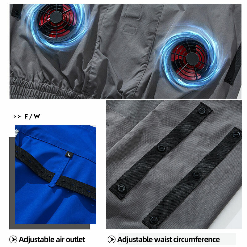 Summer Men Cooling Vest With Fan Jacket Cycling Cooling Fan Work Clothes Women USB Air Conditioning Clothes For Climbing Fishing