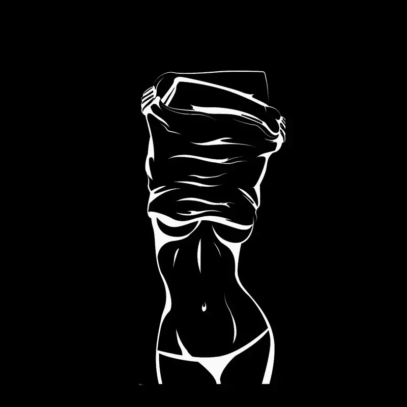 Persönlichkeit sexy Figur verlockend Mädchen geschickt Herstellung schwarz/silber Vinyl Aufkleber für den Körper schönes Design ,10cm