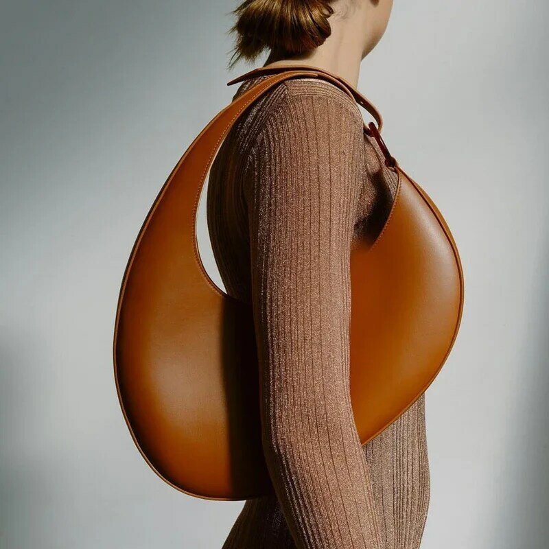 Дизайнерские роскошные сумки Half Moon для женщин, индивидуальная модная сумка-хобо из искусственной кожи на плечо для подмышек, Подмышечная сумочка