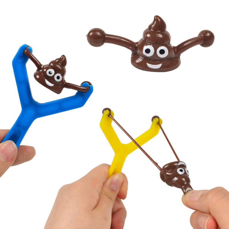 ตลก Poop Ejection ของเล่น Slingshot Poop Antistress Gadget Aldult Vent Novelty เด็กเด็ก Sticky สตูลยืดของขวัญปาร์ตี้