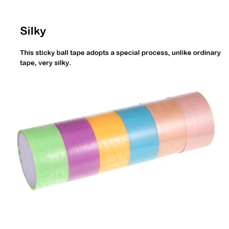 Artesanato luminoso para papelaria, Sticky Ball Tape, Stress Relief, DIY