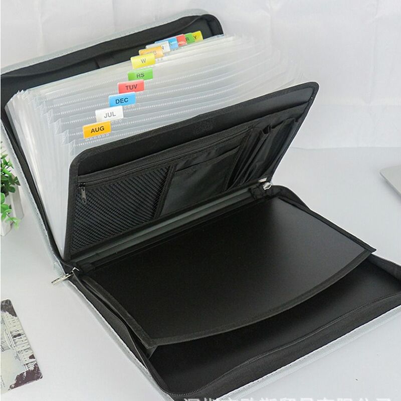 Waterproof Accordion File Organizer Colorful Tabs 13 Pocket Filing Holder Pouch Larger Capacity Safe Zipper