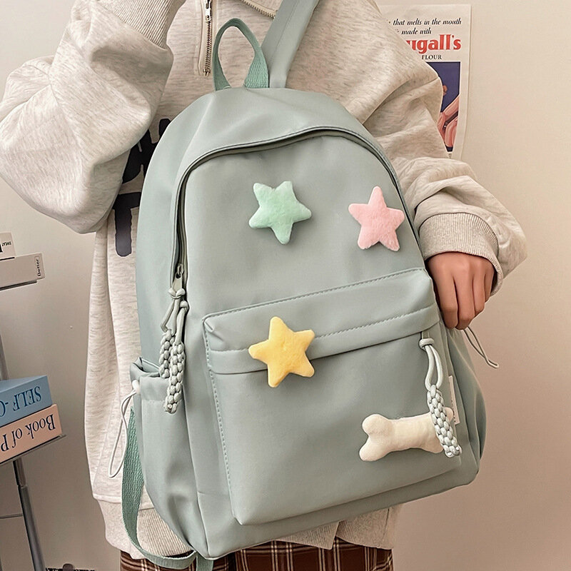 Милый школьный рюкзак для девочек, вместительный дорожный ранец для старших классов, удобная милая маленькая сумка