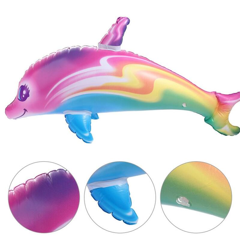 Классические игрушки, красочный надувной дельфин, искусственный ПВХ материал, разноцветный ПВХ надувной дельфин, игрушка