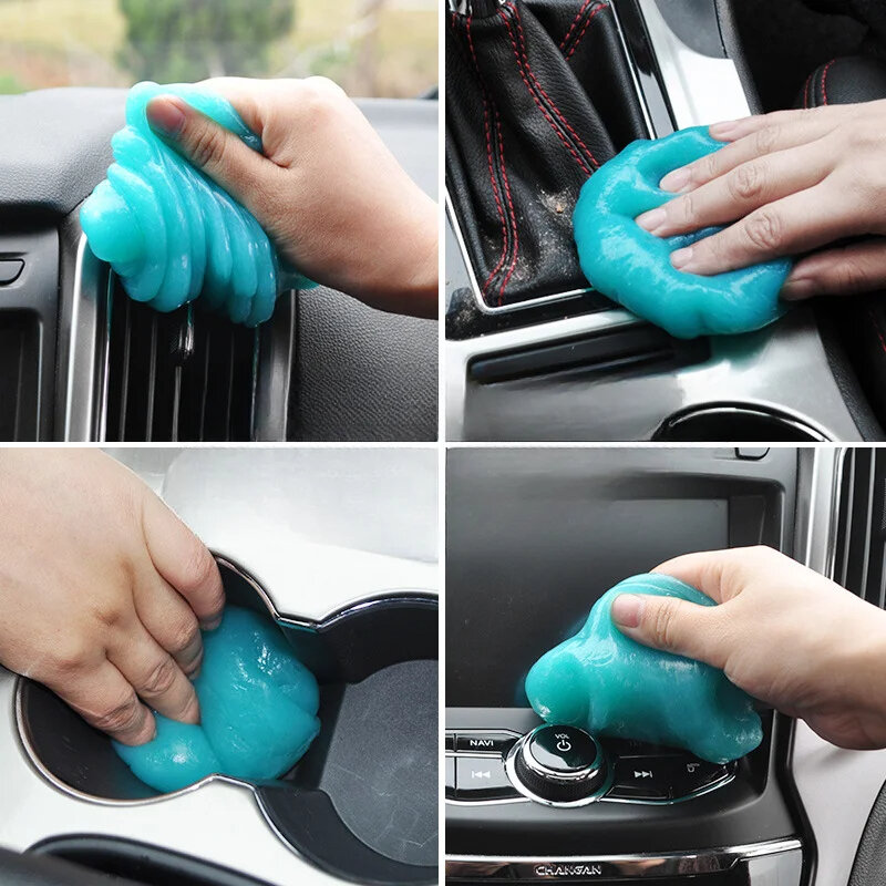 Almohadilla de limpieza de Interior de coche, herramienta de limpieza de polvo de pegamento, Gel limpiador para Interior de coche, barro de lavado de coche