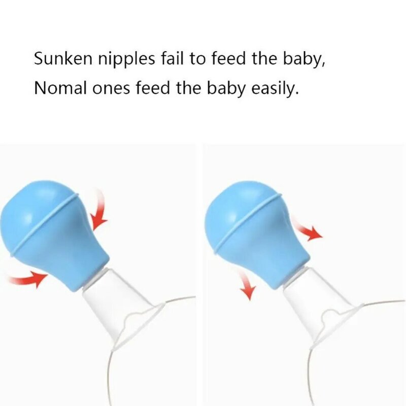 Korektor puting silikon portabel, penarik retraksi datar tepi halus penarik puting terbalik Prenatal dan setelah melahirkan