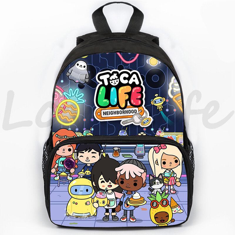 Mochila escolar de Boca Toca para niños y niñas, morral escolar de dibujos animados de Anime, bolsa de viaje impermeable, novedad