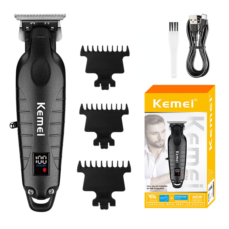 KEMEI mesin pemotong rambut desain baru Km-2293 merek terbaik mesin cukur pengisian cepat pisau pemotong rambut