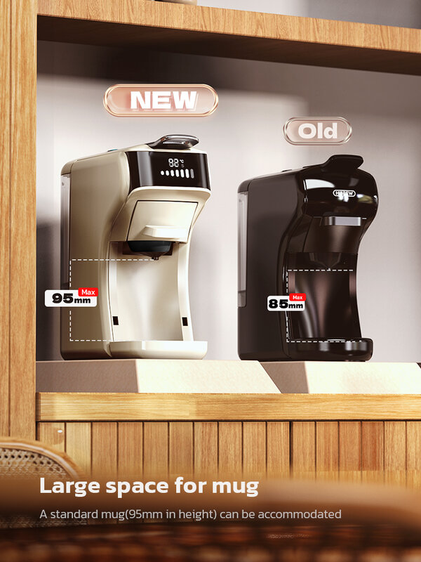 HiBREW mesin kopi kapsul 6in1, pembuat kopi kapsul Espresso beberapa kafetera Cappuccino Dolce guso Nespresso bubuk H1B