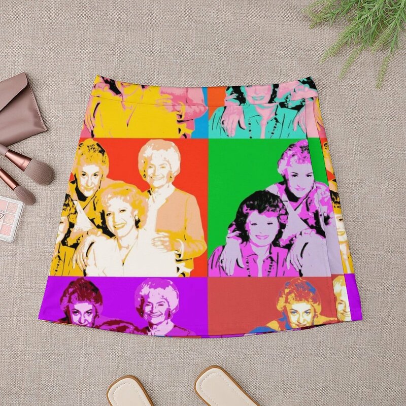 Pop Art-minifalda de TV de los años 80 para mujer, conjunto de falda escolar de fairy core, estilo coreano, 2023