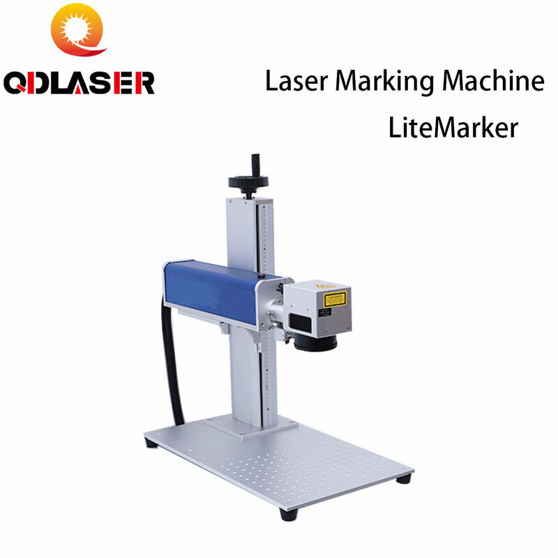 QDLASER 20-50w mesin penanda Laser serat Raycus MAX IPG untuk menandai logam baja tahan karat