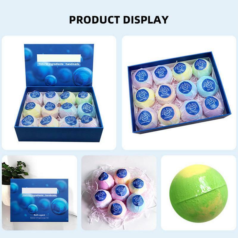 12pcs Safe Plant Fragrance Bubble Bath Spa Bombs Essentiall Oil Aromatherapy Shower Steamers SPA Fizzies Bath Bombs Bathing Bath