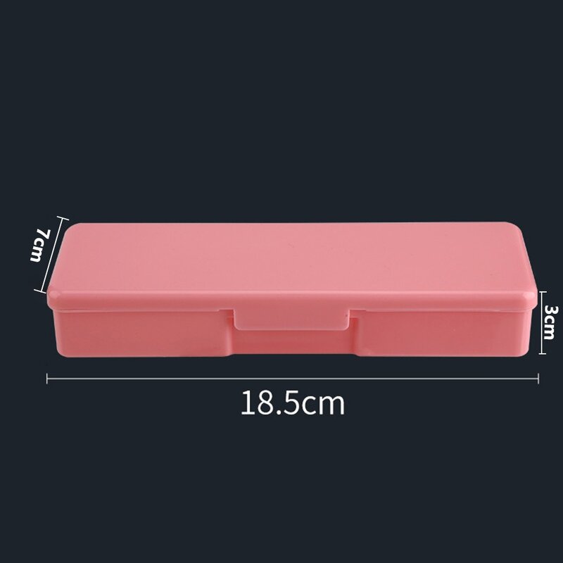 18.8cm * 7cm * 3cm rettangolo colorato scatola portaoggetti per attrezzi per unghie in plastica contenitore per Organizer con custodia a vite per riporre oggetti per Nail Art
